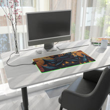 DistinctInk LED Gaming Mouse Pad with Spooky Sweet Treats Design for Halloween