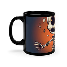 DistinctInk Black Coffee Mug - Skelly's Halloween Bash for Halloween