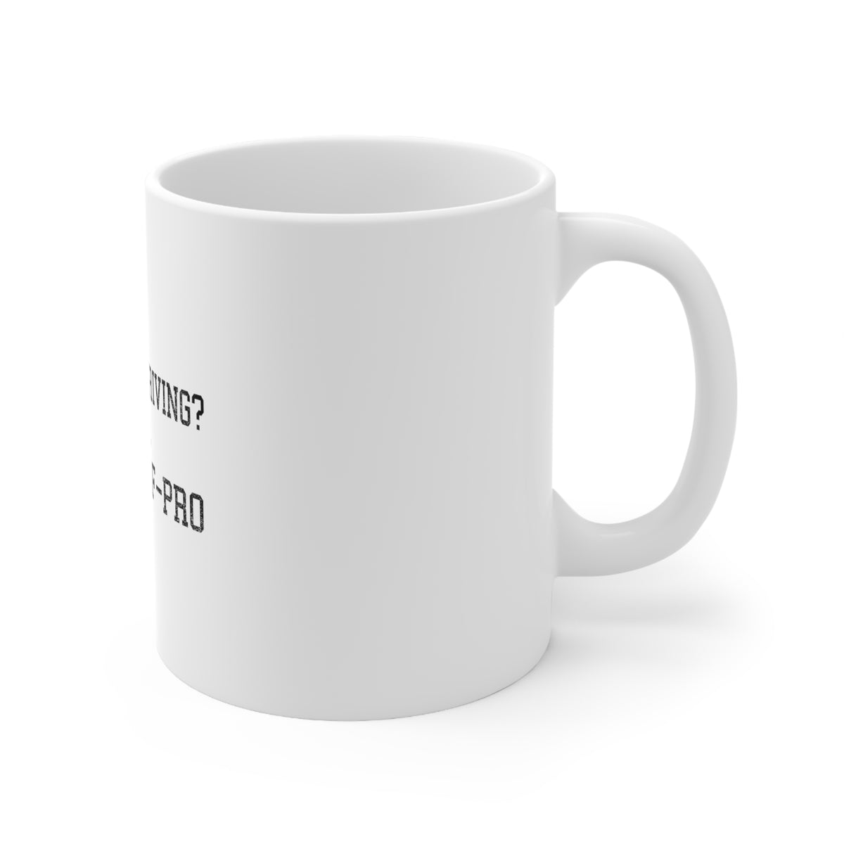 Glossy White Coffee / Tea Mug - How's My Driving Call 1-800-GOLF-PRO, view 3