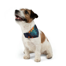 DistinctInk Adjustable Pet Banana Collar with Haunted Evening Nightmare Design for Halloween