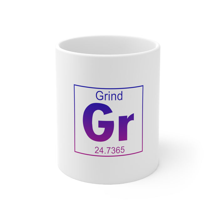 DistinctInk Glossy White Coffee / Tea Mug - Entrepreneur Grind GR Element