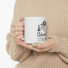 DistinctInk Glossy White Coffee / Tea Mug - And so the Adventure Begins