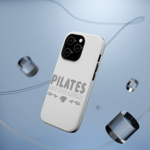 DistinctInk ToughCase for Apple iPhone, Compatible with MagSafe Charging - Pilates Best With Caffeine