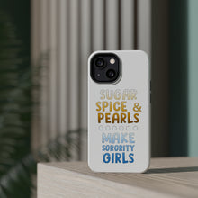 DistinctInk ToughCase for Apple iPhone, Compatible with MagSafe Charging - Sugar Spice & Pearls Make Sorority Girls
