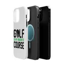 DistinctInk ToughCase for Apple iPhone, Compatible with MagSafe Charging - Golf Is MY Favorite Course