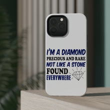 DistinctInk ToughCase for Apple iPhone, Compatible with MagSafe Charging - I'm a Diamond Precious Rare Not Everywhere