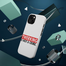 DistinctInk ToughCase for Apple iPhone, Compatible with MagSafe Charging - Twerking is Not a Crime