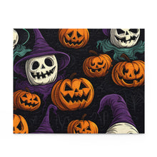 DistinctInk Jigsaw Puzzle with "Halloween Haunts and Pumpkin Pals" Design for Halloween
