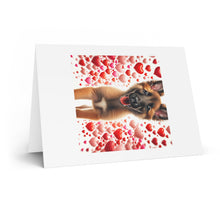 DistinctInk Greeting Card / Note Card - Valentine's Day Belgian Laekenoi Puppy