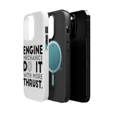 DistinctInk ToughCase for Apple iPhone, Compatible with MagSafe Charging - Engine Mechanics Do It With More Thrust