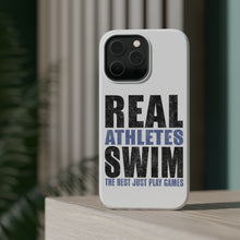 DistinctInk ToughCase for Apple iPhone, Compatible with MagSafe Charging - Real Athletes Swim Rest Play Games