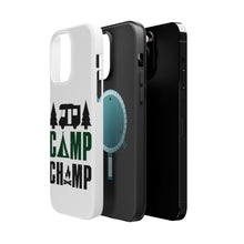 DistinctInk ToughCase for Apple iPhone, Compatible with MagSafe Charging - Camp Champ - Camping Fire