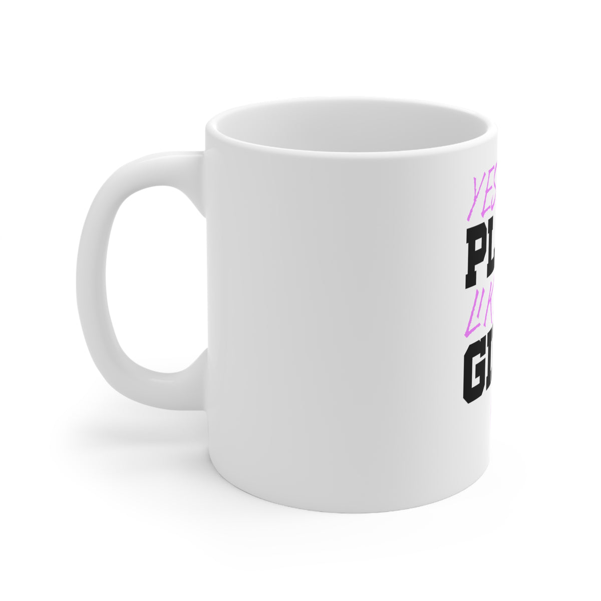 Glossy White Coffee / Tea Mug - Volleyball Yes I Do Play Like a Girl, view 2