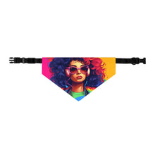 DistinctInk Adjustable Pet Banana Collar with Living a Full Life Design for LGBTQ+ Pride