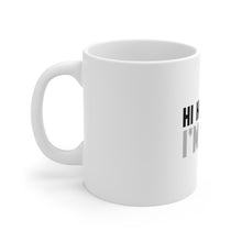 DistinctInk Glossy White Coffee / Tea Mug - Hi Hungry, I'm Dad