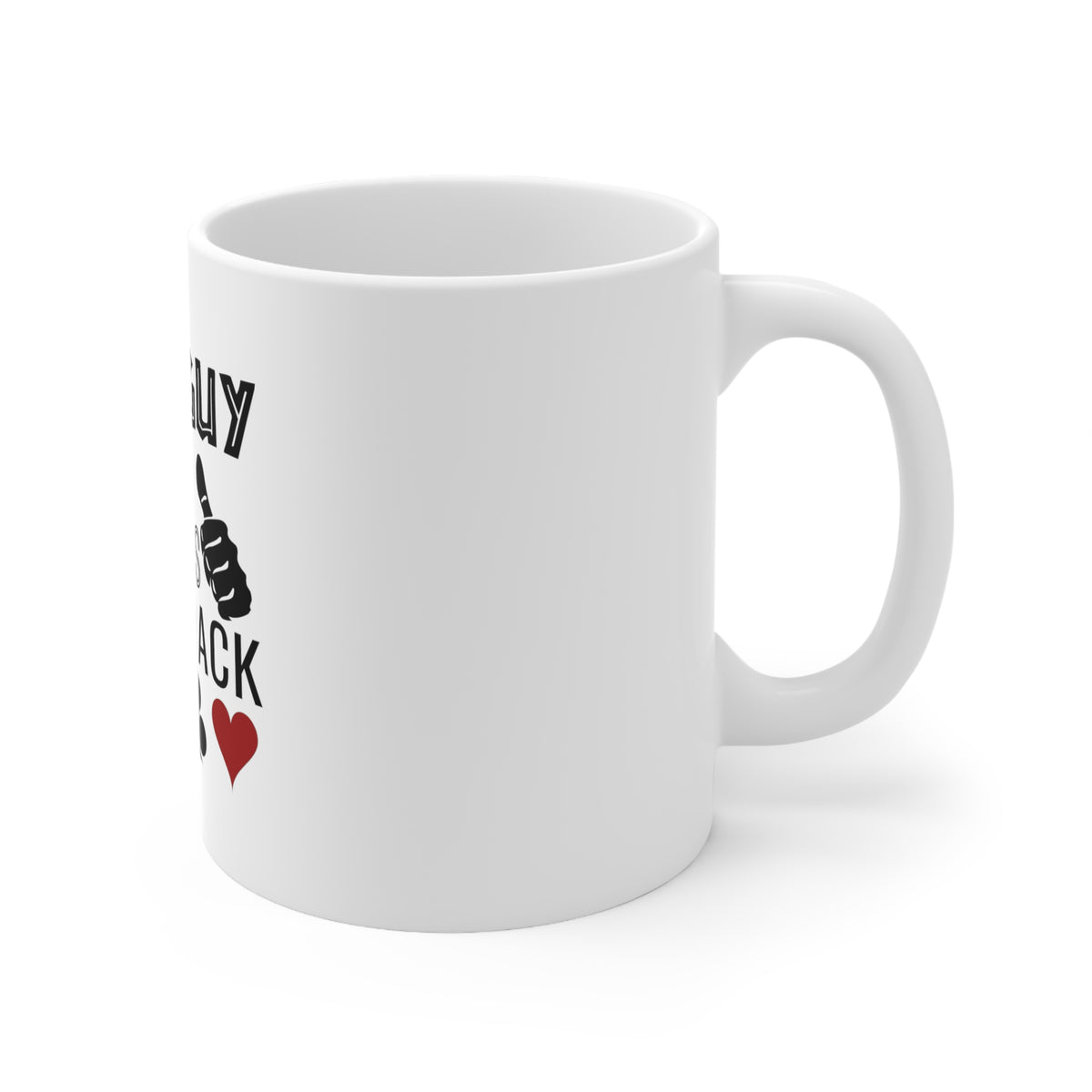 Glossy White Coffee / Tea Mug - This Guy Loves Blackjack, view 3