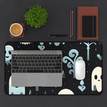 DistinctInk Desk Mat with Ghastly Skeletal Shadows Design for Halloween