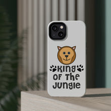 DistinctInk ToughCase for Apple iPhone, Compatible with MagSafe Charging - King of the Jungle - Lion