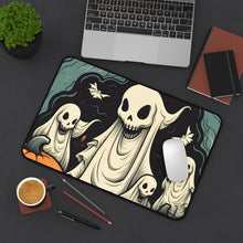DistinctInk Desk Mat with Spooky Skeleton Pumpkins Design for Halloween