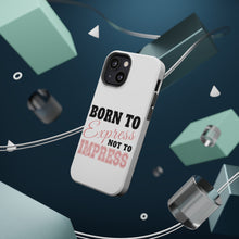 DistinctInk ToughCase for Apple iPhone, Compatible with MagSafe Charging - Born to Express Not to Impress