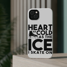 DistinctInk ToughCase for Apple iPhone, Compatible with MagSafe Charging - Heart as Cold as the Ice I Skate On