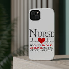 DistinctInk ToughCase for Apple iPhone, Compatible with MagSafe Charging - Nurse Because Badass Lifesaver Isn't Title