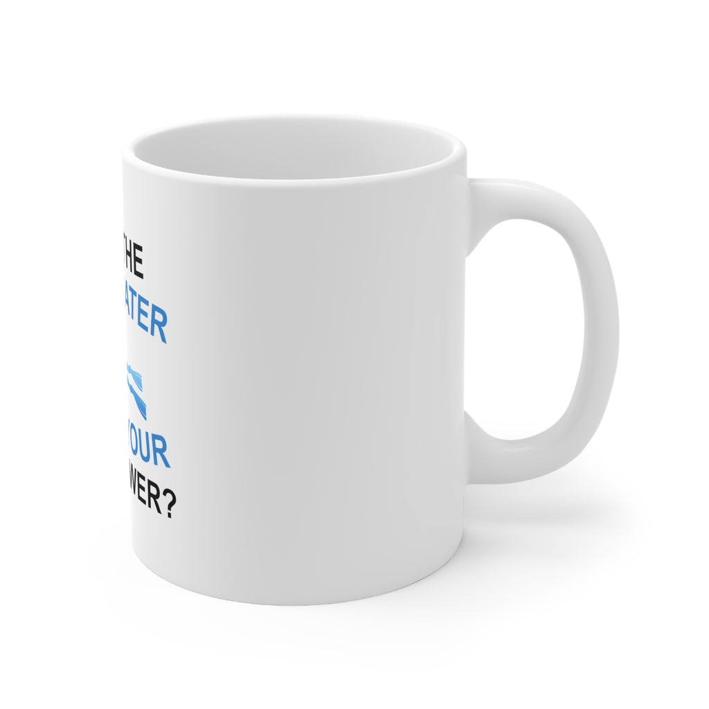 Glossy White Coffee / Tea Mug - I Breathe Underwater What's Your Superpower, view 3