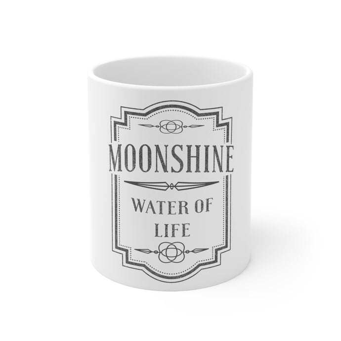 DistinctInk Glossy White Coffee / Tea Mug - Moonshine - Water of Life