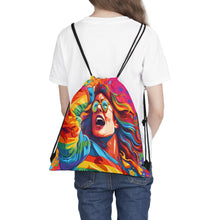 DistinctInk Drawstring Bag Backpack with Addictive Adventure Story Design for LGBTQ+ Pride