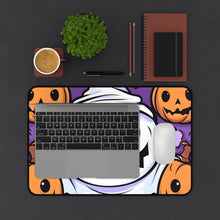 DistinctInk Desk Mat with Ghost Skeleton Pumpkins Design for Halloween