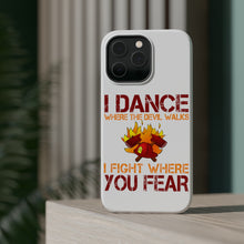 DistinctInk ToughCase for Apple iPhone, Compatible with MagSafe Charging - Firefighter - I Dance Where the Devil Walks