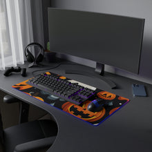 DistinctInk LED Gaming Mouse Pad with Spooky Halloween Night Design for Halloween