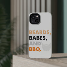 DistinctInk ToughCase for Apple iPhone, Compatible with MagSafe Charging - Beards, Babes And BBQ