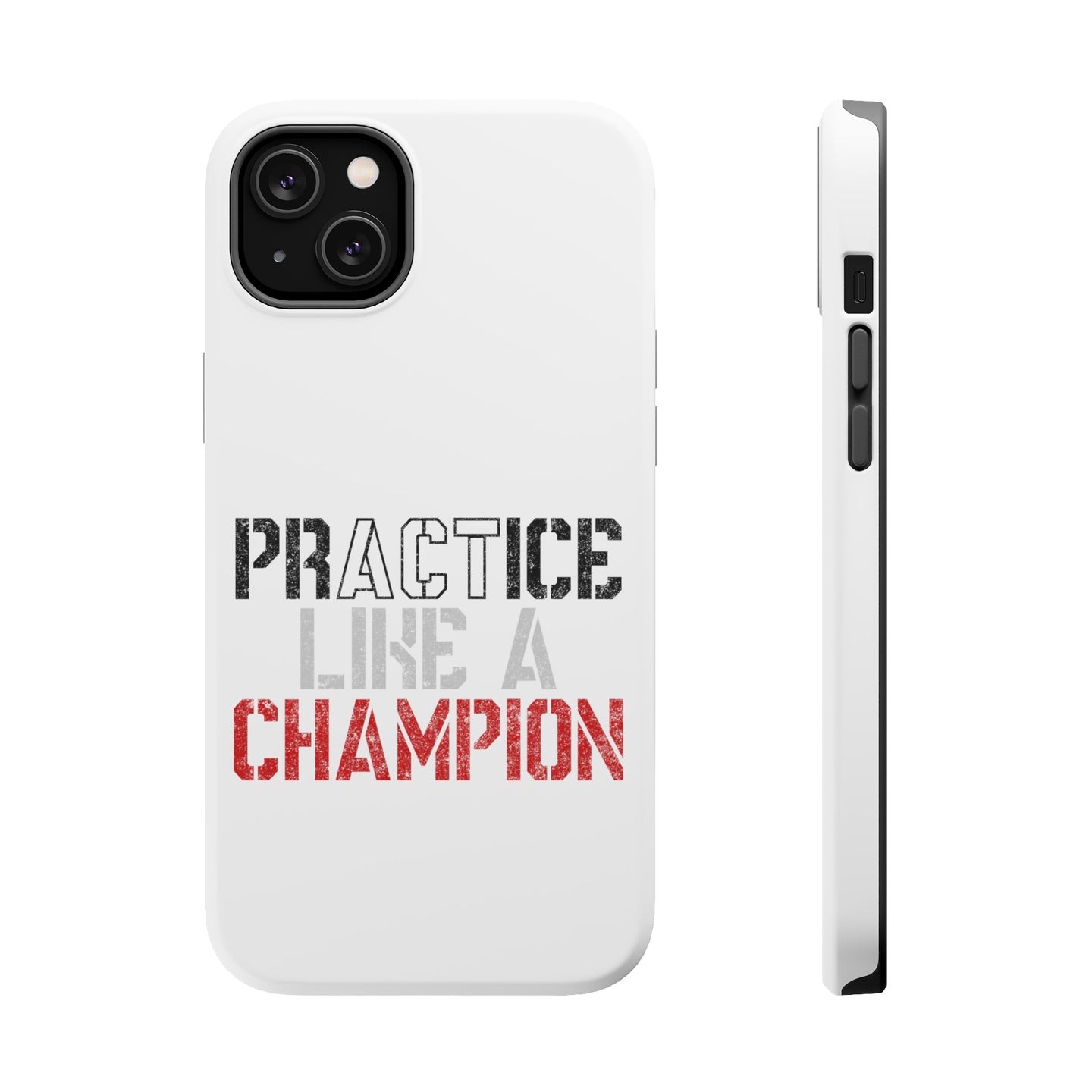 DistinctInk ToughCase for Apple iPhone, Compatible with MagSafe Charging - Practice Like a Champion