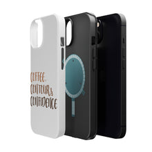 DistinctInk ToughCase for Apple iPhone, Compatible with MagSafe Charging - Coffee Contour & Confidence