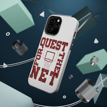 DistinctInk ToughCase for Apple iPhone, Compatible with MagSafe Charging - Quest For The Net Basketball