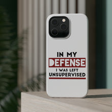 DistinctInk ToughCase for Apple iPhone, Compatible with MagSafe Charging - In My Defense, I Was Left Unsupervised