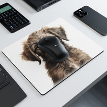 DistinctInk Mouse Pad - 1/4" Foam Rubber - Irish Wolfhound Puppy Drawing