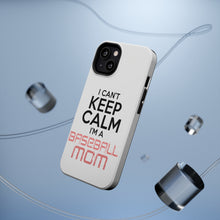 DistinctInk ToughCase for Apple iPhone, Compatible with MagSafe Charging - Can't Keep Calm I'm a Baseball mom