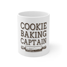 DistinctInk Glossy White Coffee / Tea Mug - Cookie Baking Captain Rolling Pin