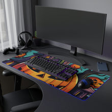 DistinctInk LED Gaming Mouse Pad with Trick or Treat Parade Design for Halloween