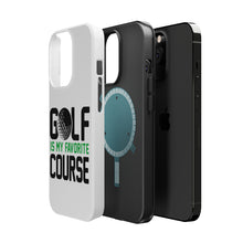 DistinctInk ToughCase for Apple iPhone, Compatible with MagSafe Charging - Golf Is MY Favorite Course