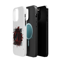 DistinctInk ToughCase for Apple iPhone, Compatible with MagSafe Charging - I Puckin' Love Hockey