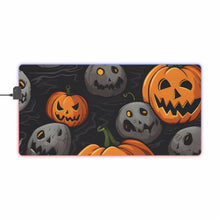 DistinctInk LED Gaming Mouse Pad with Haunted Harvest Time Design for Halloween