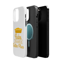 DistinctInk ToughCase for Apple iPhone, Compatible with MagSafe Charging - Bake the World a Better Place