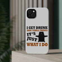 DistinctInk ToughCase for Apple iPhone, Compatible with MagSafe Charging - I Get Drunk & Grill Things
