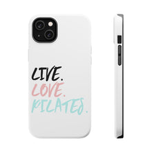 DistinctInk ToughCase for Apple iPhone, Compatible with MagSafe Charging - Live. Love. Pilates.
