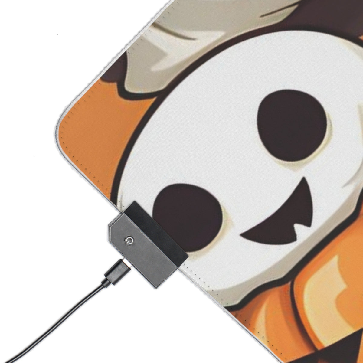 LED Gaming Mouse Pad with Skeletal Ghost in a Pumpkin Design for Halloween, view 12
