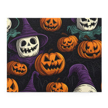 DistinctInk Jigsaw Puzzle with "Halloween Haunts and Pumpkin Pals" Design for Halloween