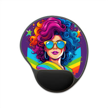 DistinctInk Mouse Pad with Wrist Rest  with Life's Unforgettable Moments Design for LGBTQ+ Pride
